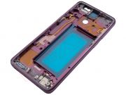 Middle housing with "Lilac purple" frame and side buttons for Samsung Galaxy S9, SM-G960F